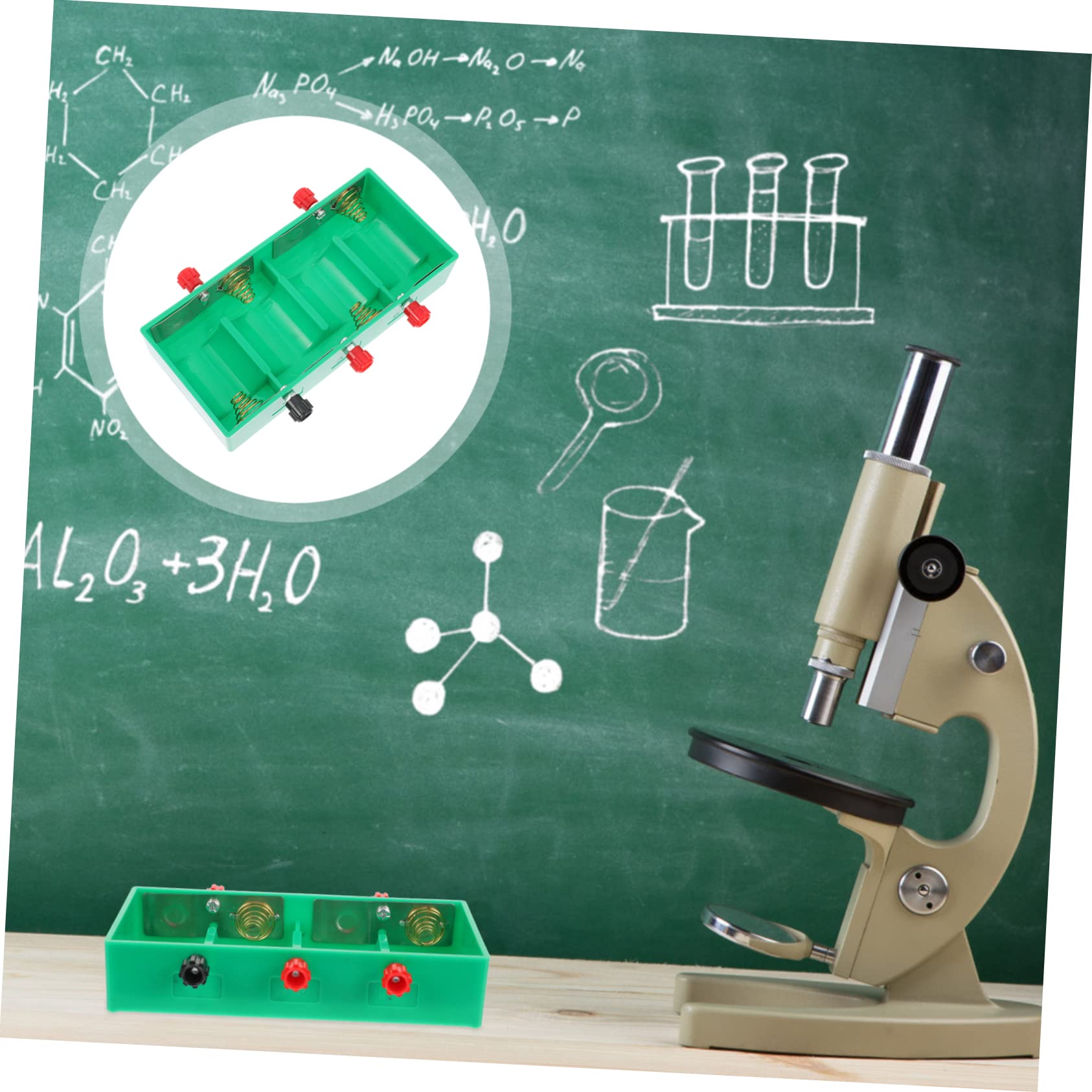 SHINEOFI 5 Pezzi Portabatterie Elettrica per Esperimenti Didattici Strumento per Insegnamento e Sicura Leggera e Portatile per Laboratori e Scuole