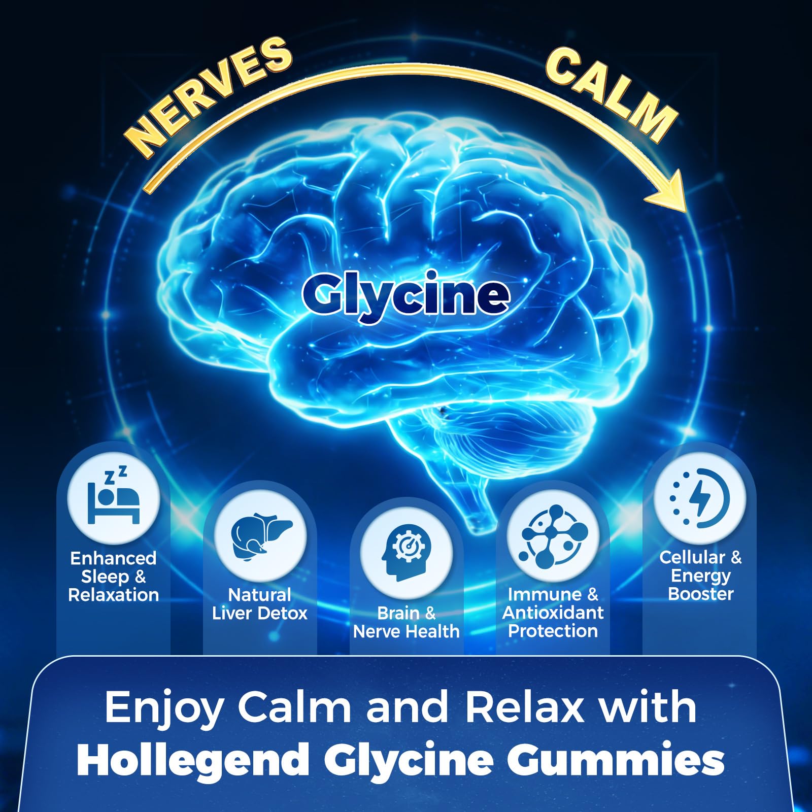 Glycine 3g Gummies, Organic L-Glycine Supplements with L-Theanine for Sleep — Amazon image 6