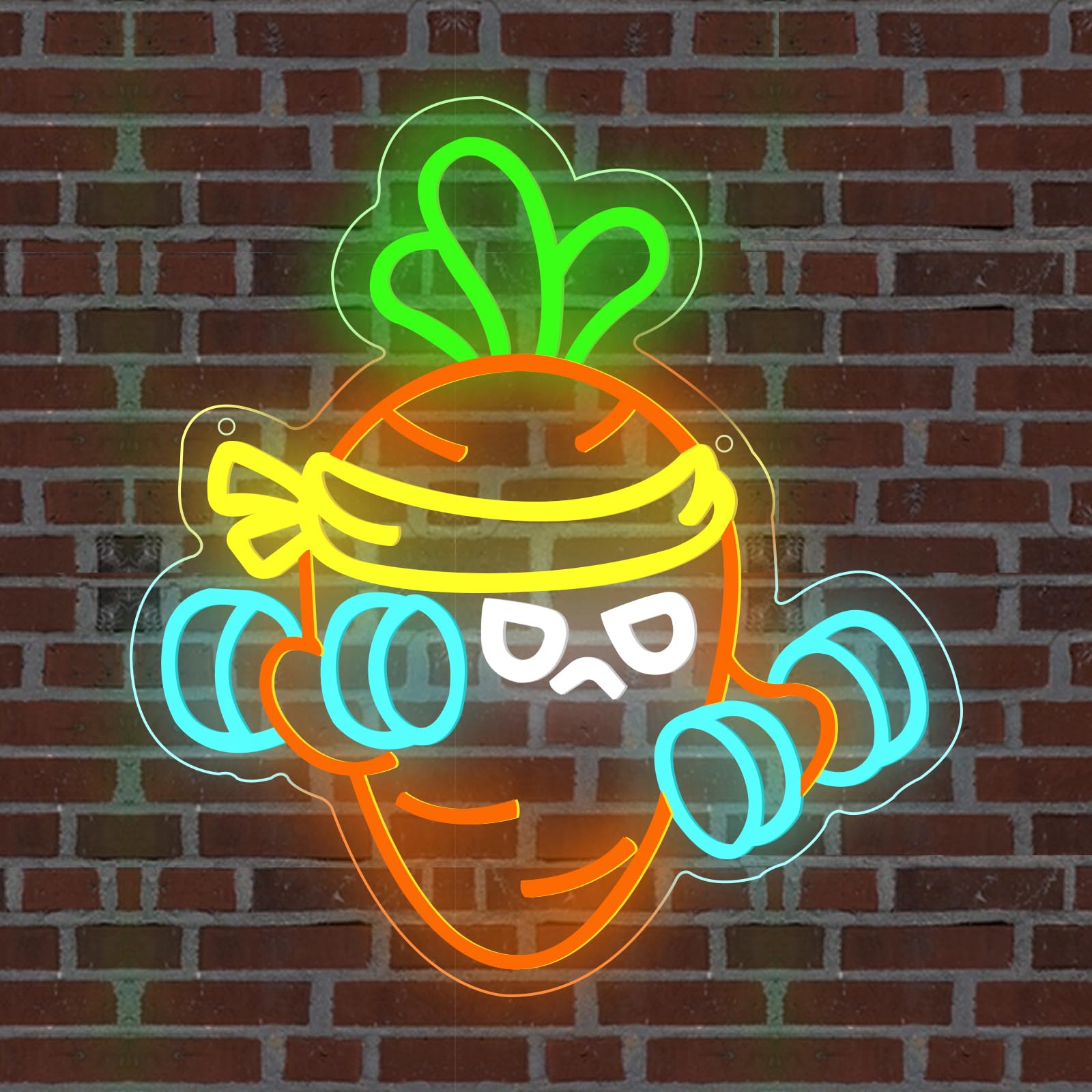 Carrot Lift The Weight Neon Sign Body Building Gym Room Window Decoration Open Gym And Fitness Club Wall LED Decoration Funny Light for Wall Decor - Image 4