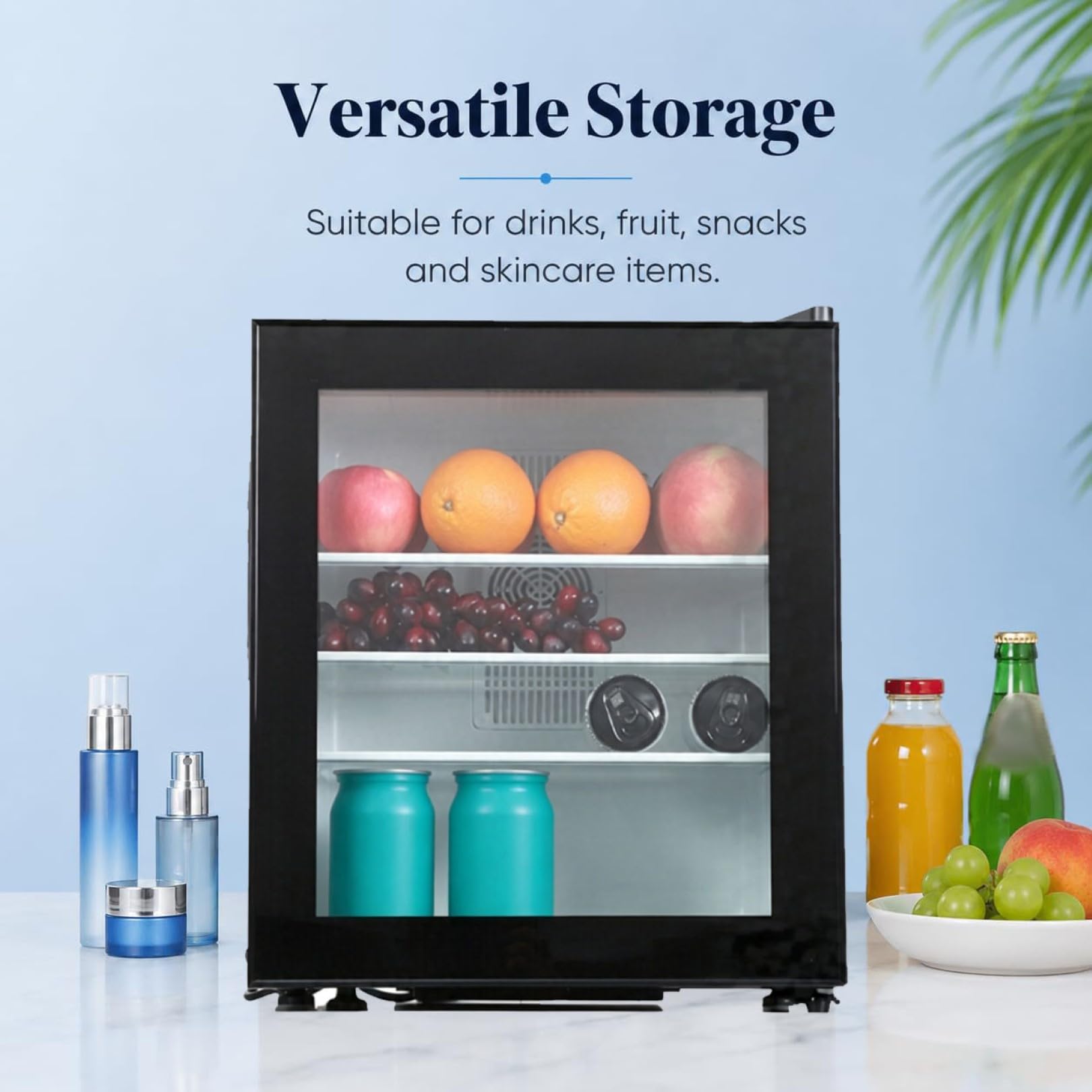 Congelatore Verticale Compatto, Congelatore da Tavolo da 30L | Con Porta In Vetro, Frigorifero Silenzioso da 28Db a Porta Singola per Ufficio, Dormitorio, Appartamento, Bevande e Snack