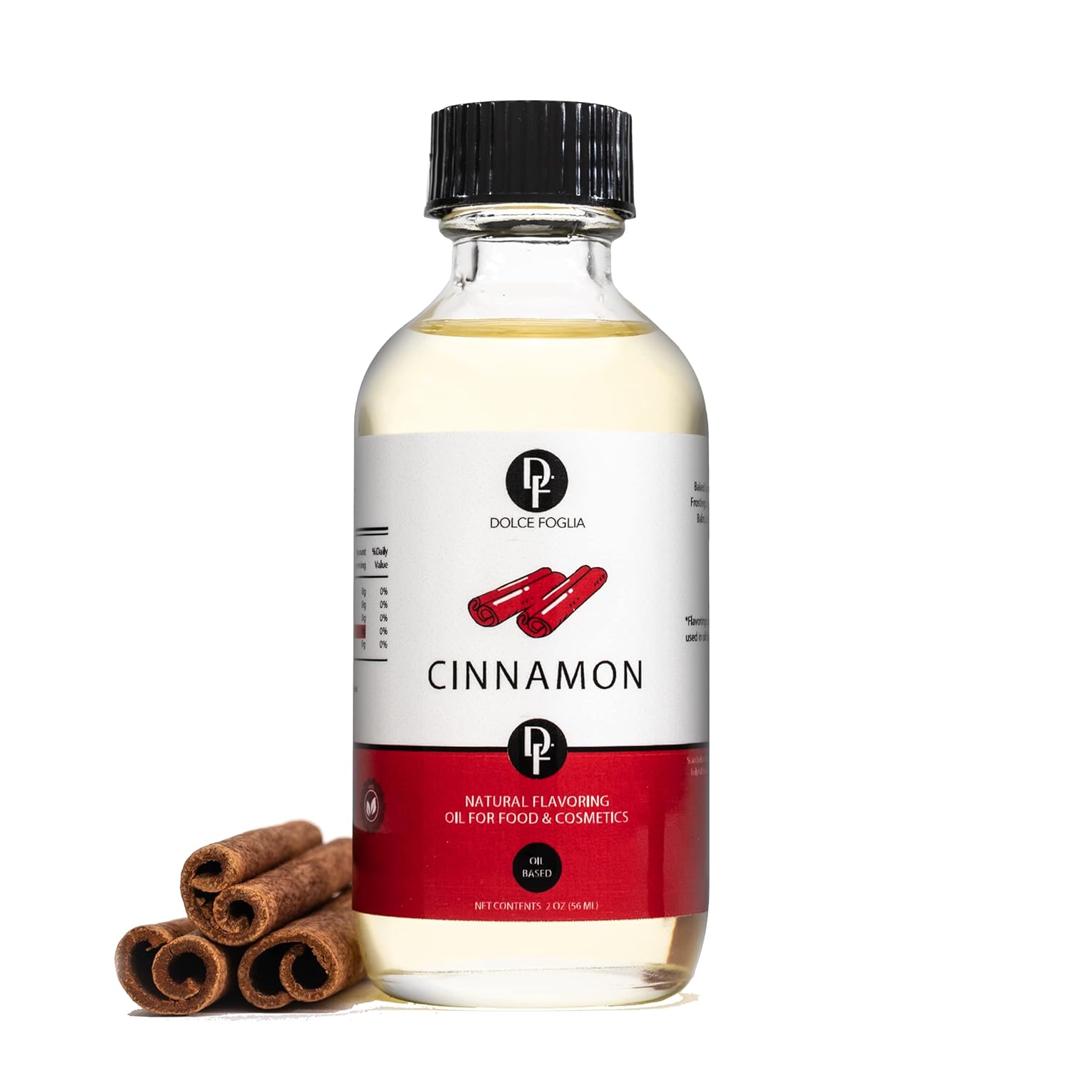 Dolce Foglia Cinnamon Flavoring Oils 8 Oz. Multipurpose
