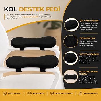 VISCORA 2’li Visco Kol Destek Pedi – Çift Taraflı Ergonomik Kolçak ve Dirsek Destek Minderi