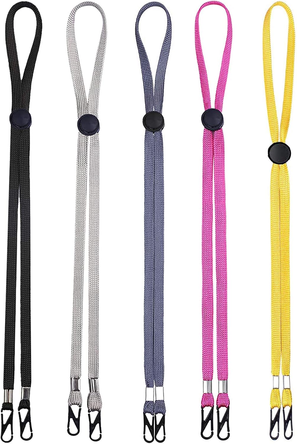 5 Pack Adjustable Length Lanyard for Women Men Kids Safety Convenient Handy Holder Hanger Strap Comfortable Around The Neck