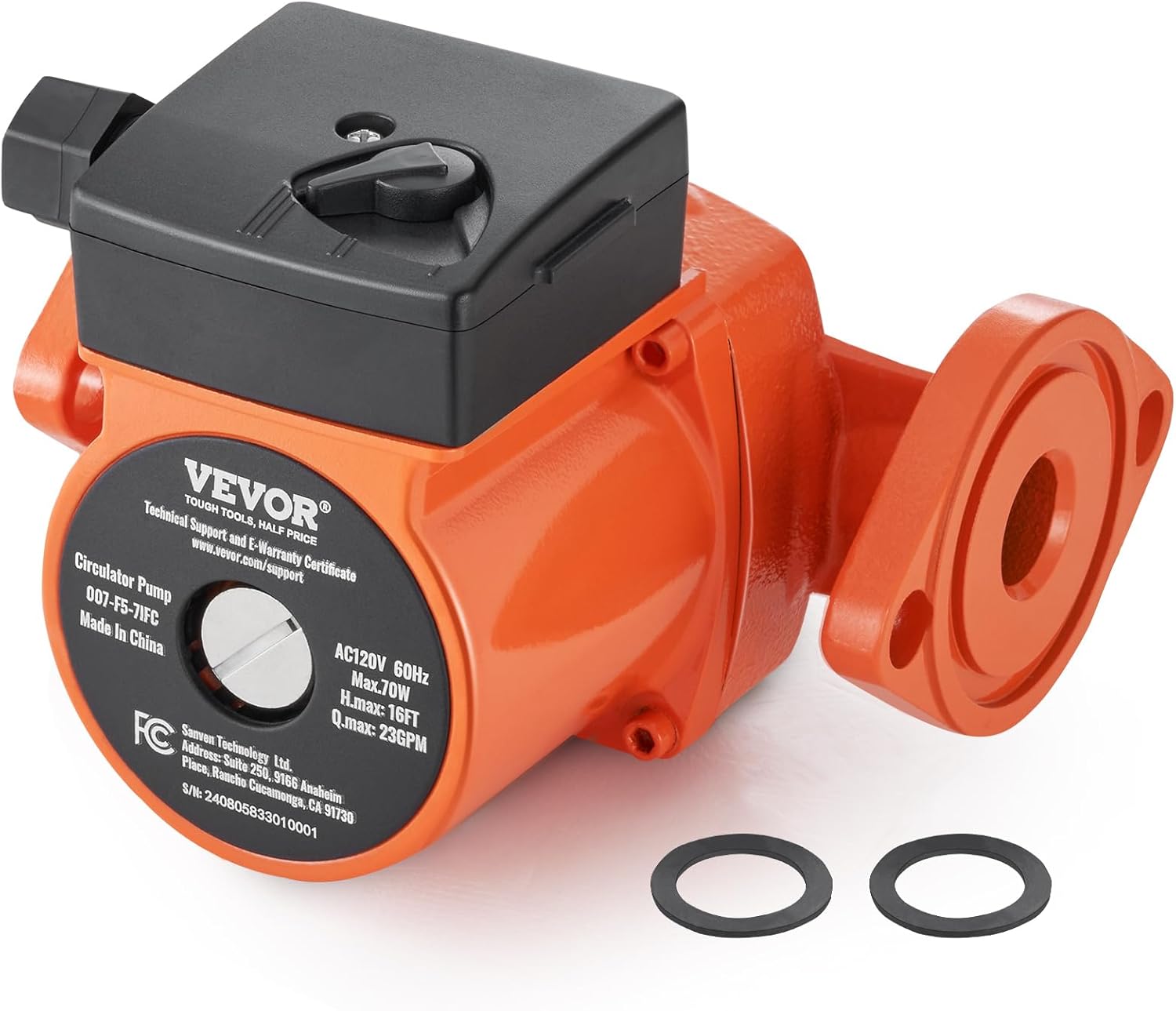VEVOR 007-F5-7IFC Circulation Pump with two sealing rings