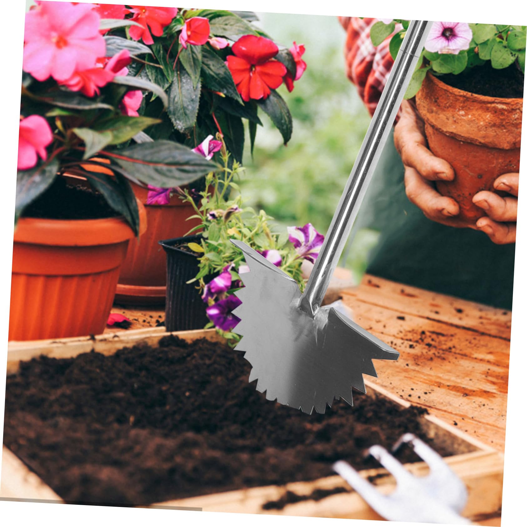 BESPORTBLE Titolo Generato Strumento Per Bordatura Giardino Manuale Inossidabile Edger Manico Per Trimmare Prati e Aiuole Design Mezza Per Risultati Precisi e Sicuri
