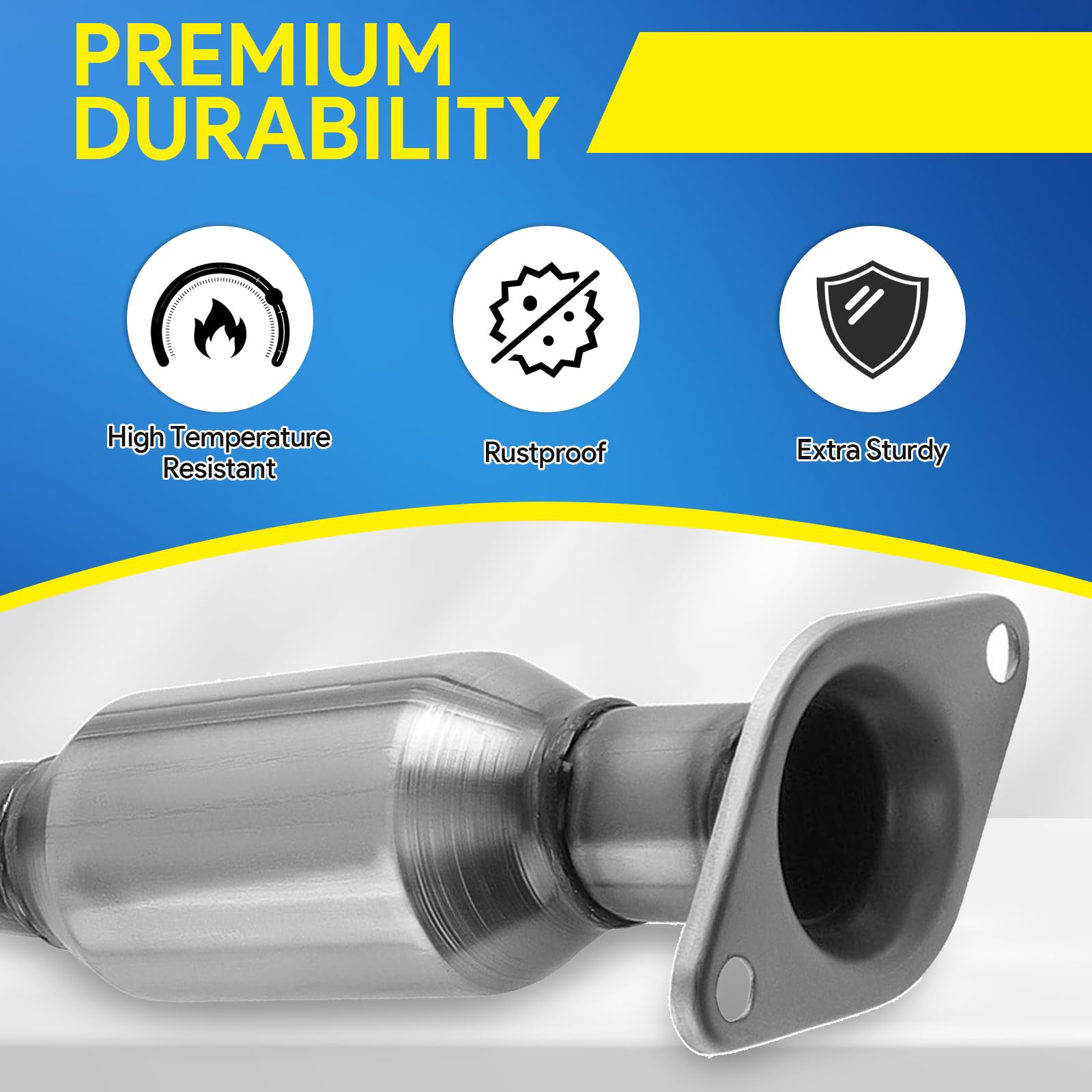 Lilvduybz Stainless Steel Direct-Fit Catalytic Converter Compatible with Toyota Corolla 2009-2013, Matrix and Pontiac Vibe 1.8L Models, Straight-through Catalytic Converter - 4