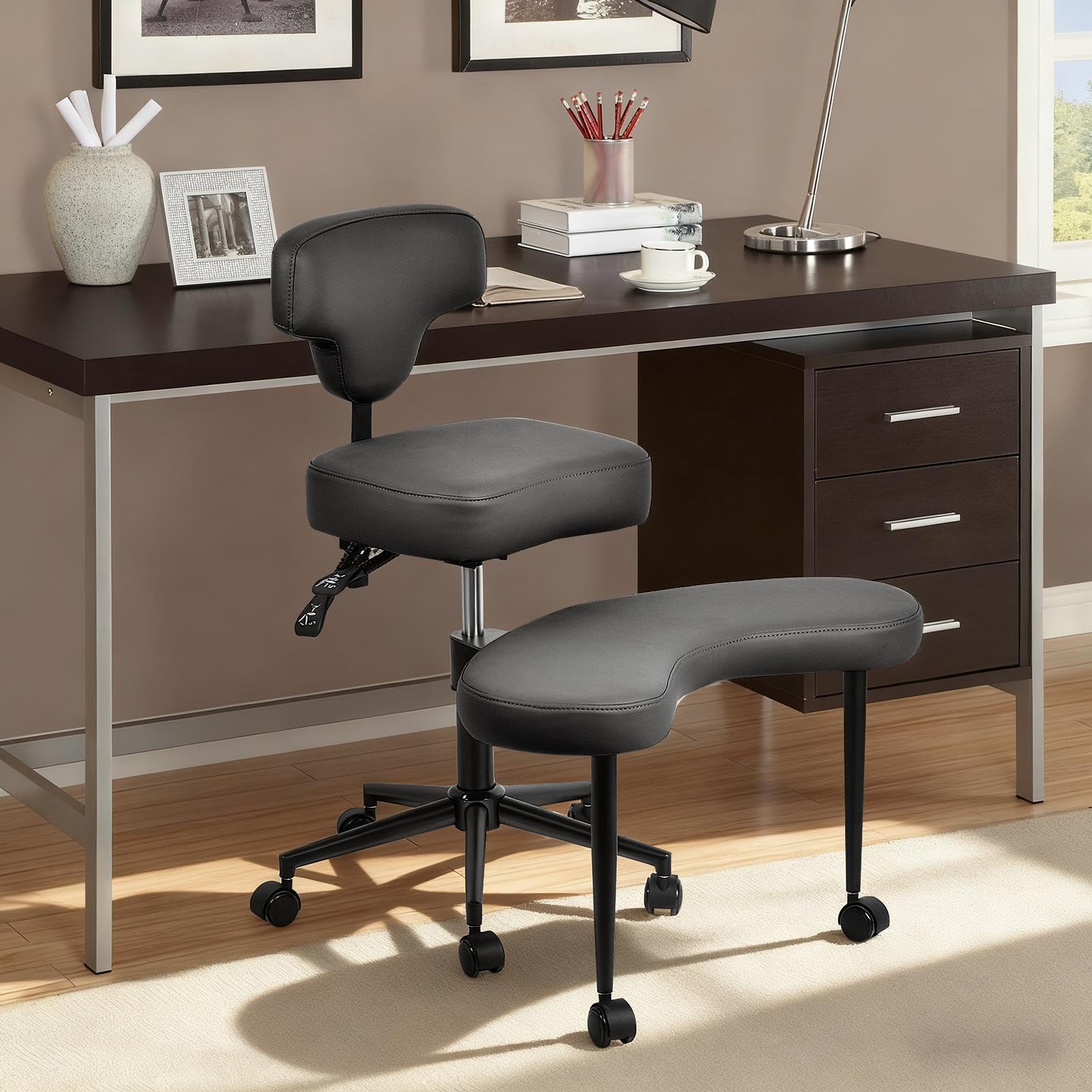 Chaise de méditation ergonomique réglable pour posture à genoux