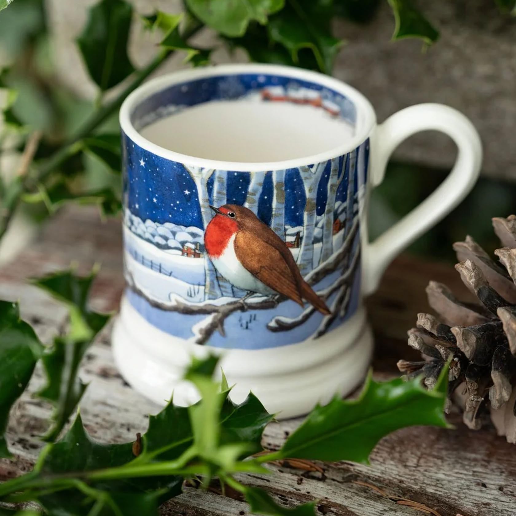 Emma Bridgewater Midnight Robin 1/2 Pint Mug : Amazon.com.be