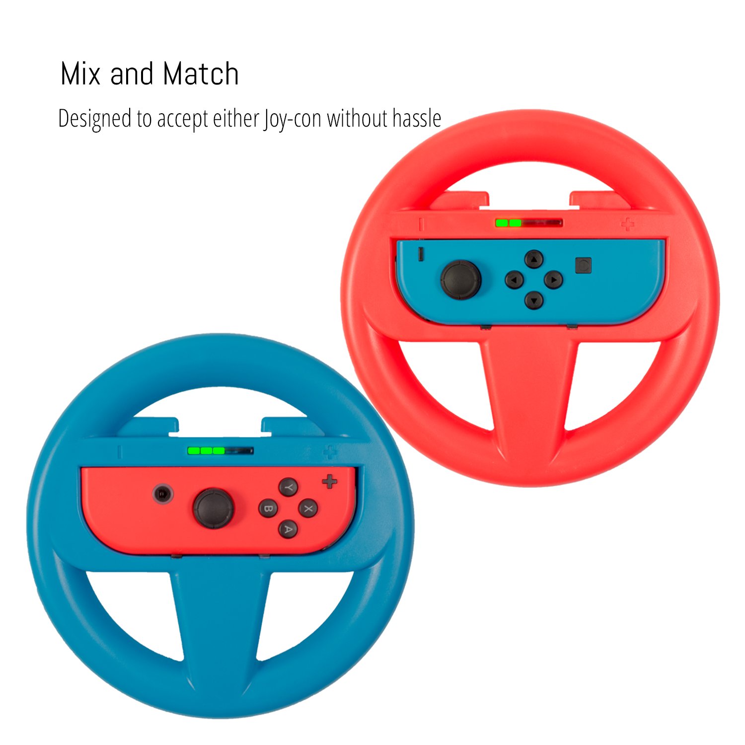 Buy Orzly Steering Wheels for Nintendo Switch & OLED JoyCons, Racing Wheels for Mario Kart 8