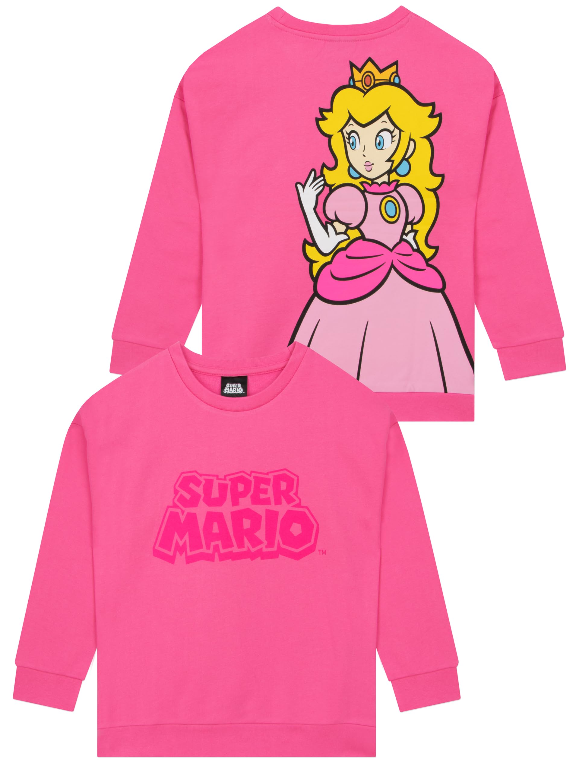 Super Mario Sweatshirt Fille, Pull Fille Princesse Peach, Sweatshirt Enfant Coton