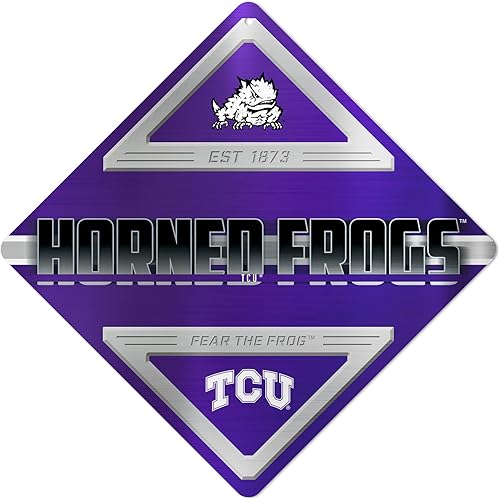 Miniatura 68 de Rico Industries NCAA - Letrero de metal estándar de 16.5 x 16.5 pulgadas, decoración del hogar, dormitorio, oficina, cueva de hombre