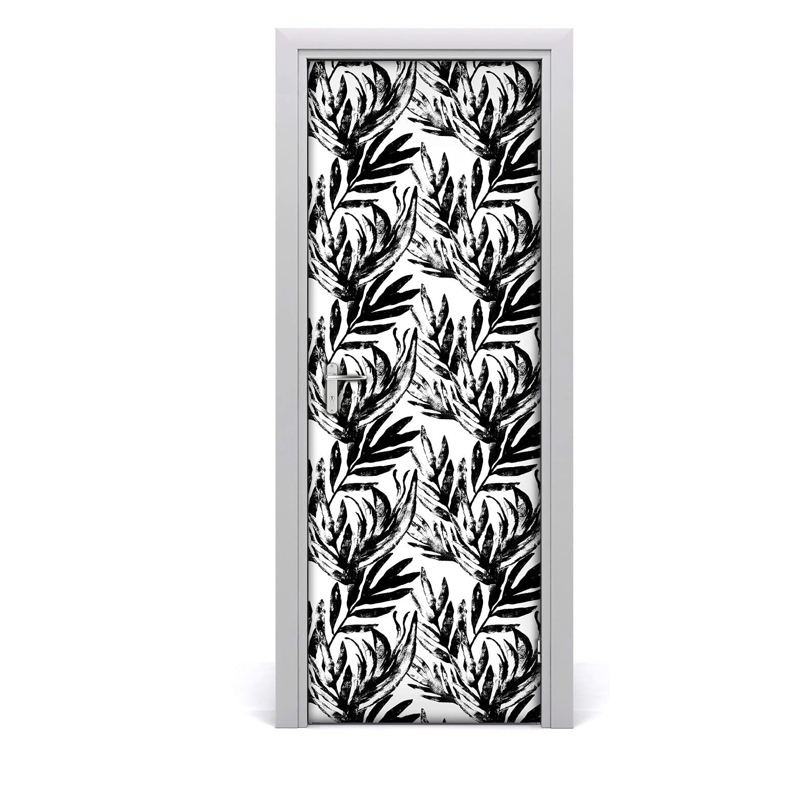 Vinilo para puerta de hojas de monstera Coloray 70x200 cm autoadhesivo