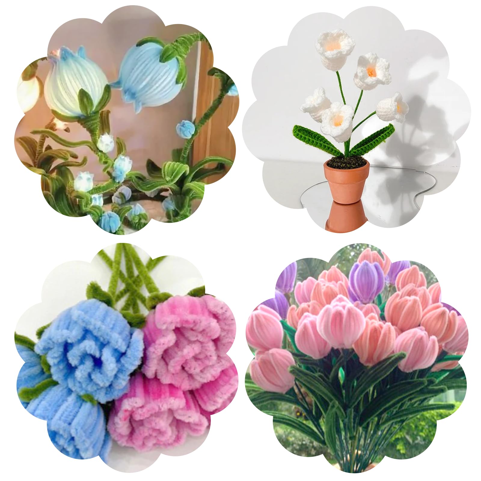 Scovolini Colorati Per Lavoretti - 500 Pezzi In Filo Di Ciniglia, Con Glitter, Per Creazioni Fai-da-te - Foto 7