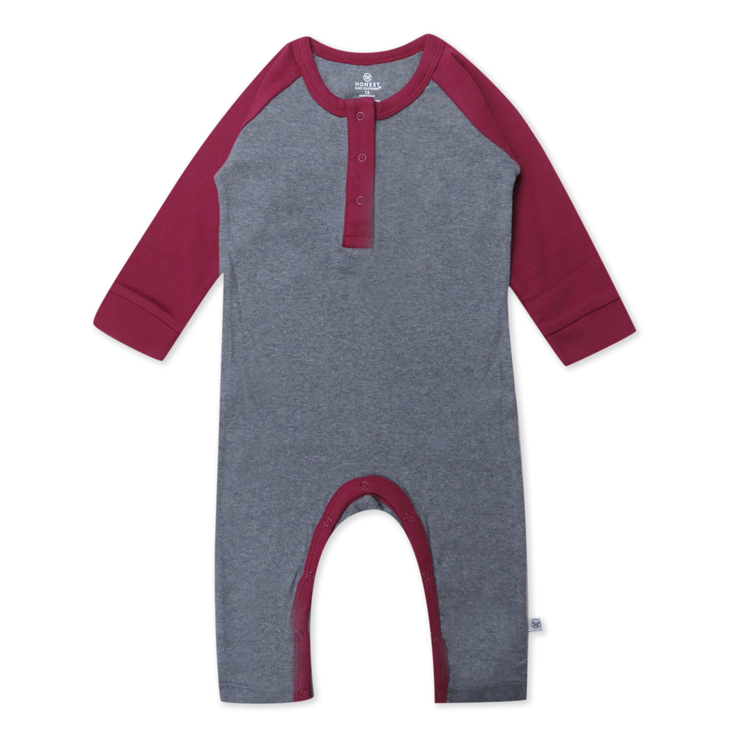 HonestBaby Baby Boys Long Sleeve Henley Coverall 100 Organic Cotton for Infant Baby Boys