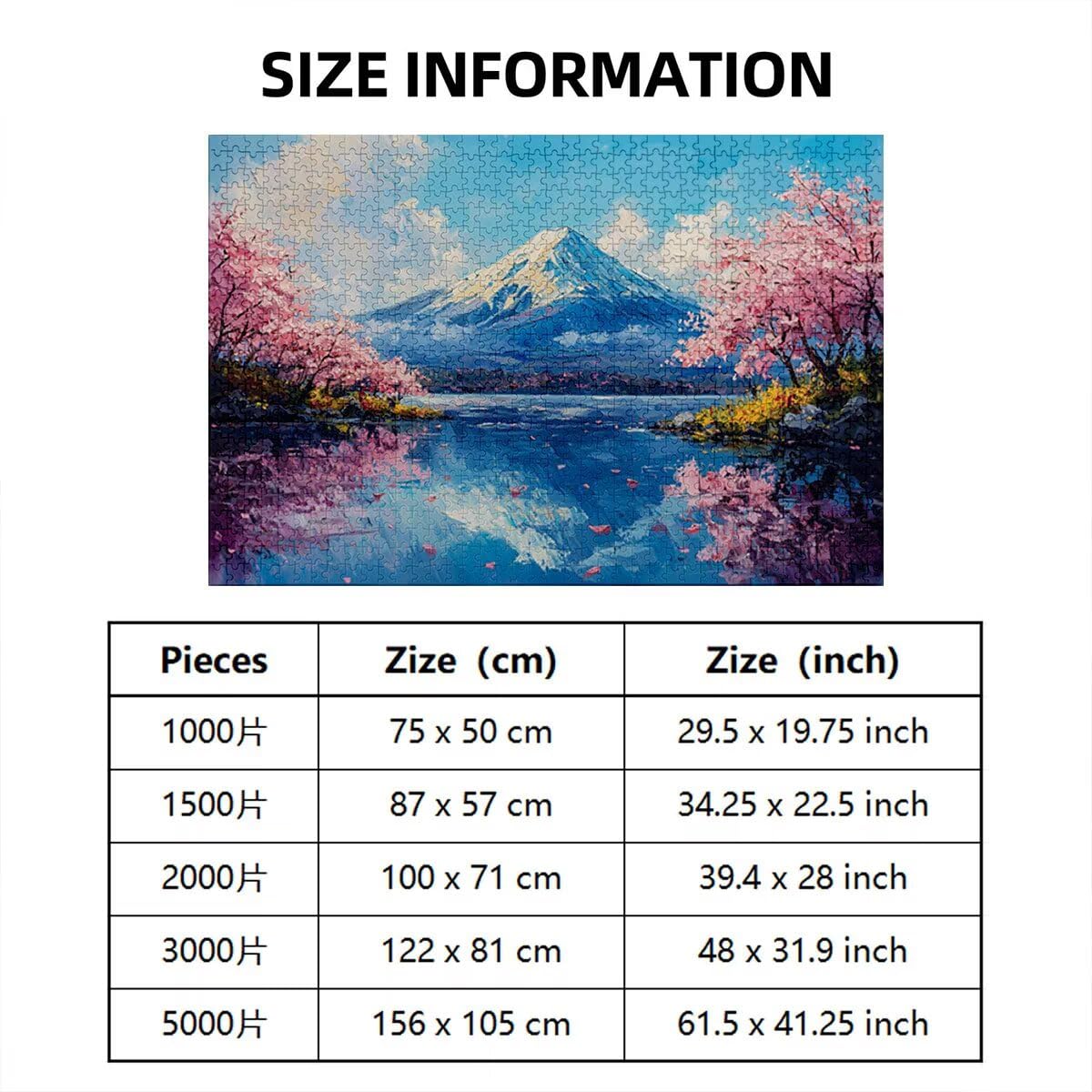 Puzzle 2000 Piezas Adultos, Puzzle 2000 Piezas de Madera, Rompecabezas para Adultos Monte Fuji Patrón, Rompecabezas Desafiante para Toda la Familia, Regalos Originales para Mujer, Tema: Paisaje, R-50