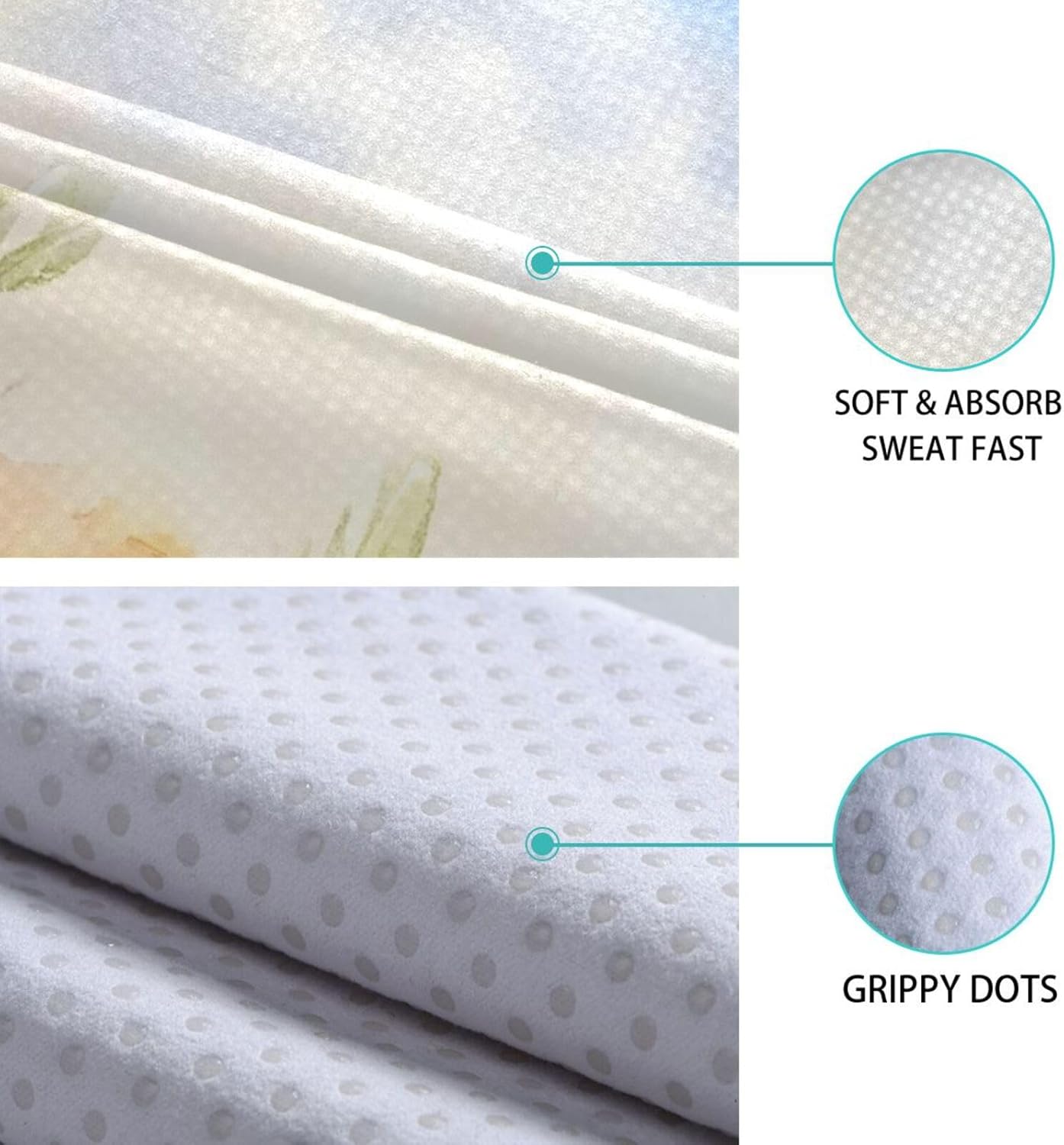 Hot Yoga Towel Owl Cute – Stylish, Non-Slip, Grip Dots, Super Absorbent, 27" x 73" - Yoga Mat Towels for Exercise, Fitness
