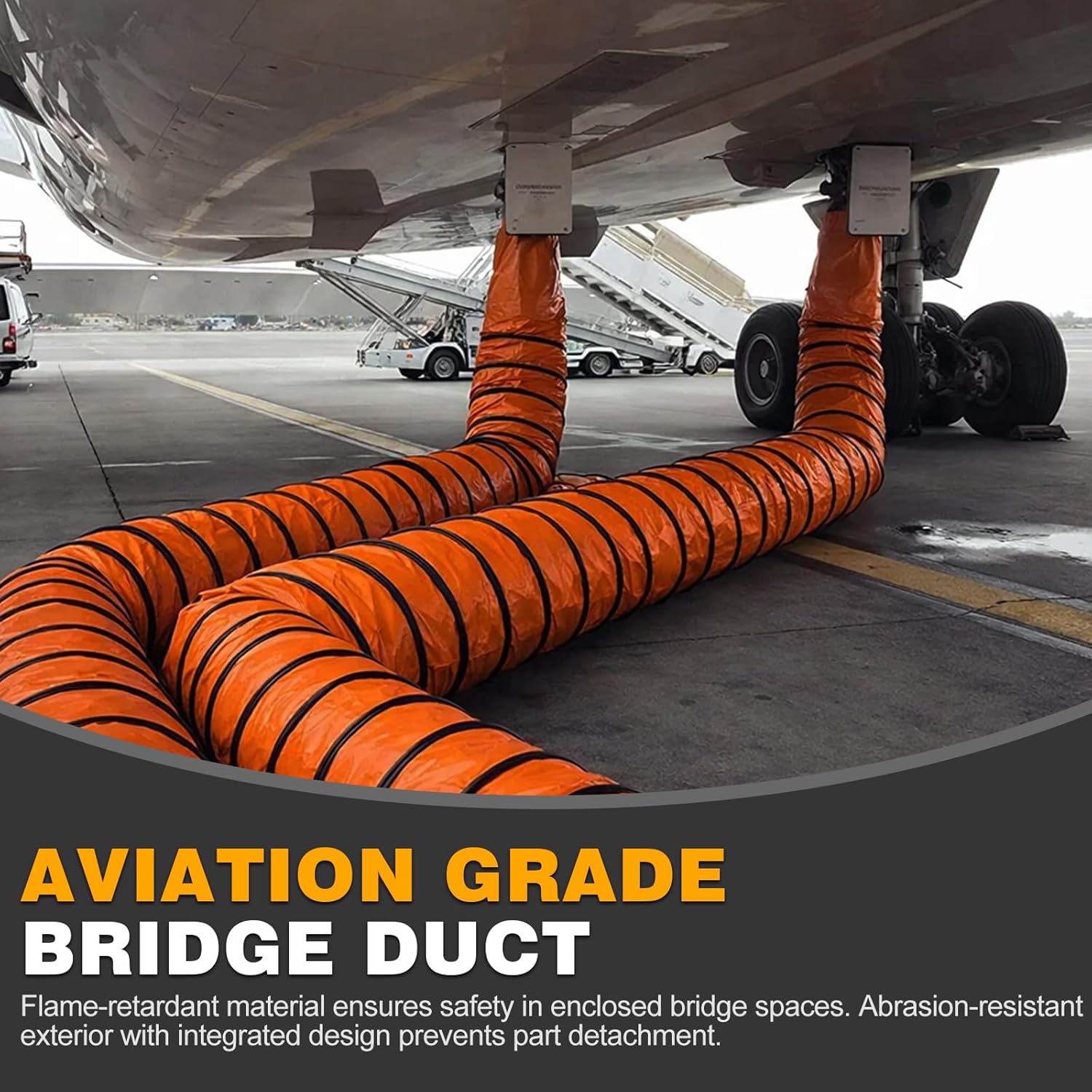 12 Inch PVC Flexible Duct Hose 25FT, Flame Retardant HVAC Ventilation Ducting for Utility Blower Fan, Heavy Duty Reinforced Vinyl Hose with D-Ring Hanging Strap & Adjustable Rope (12in x 25ft)