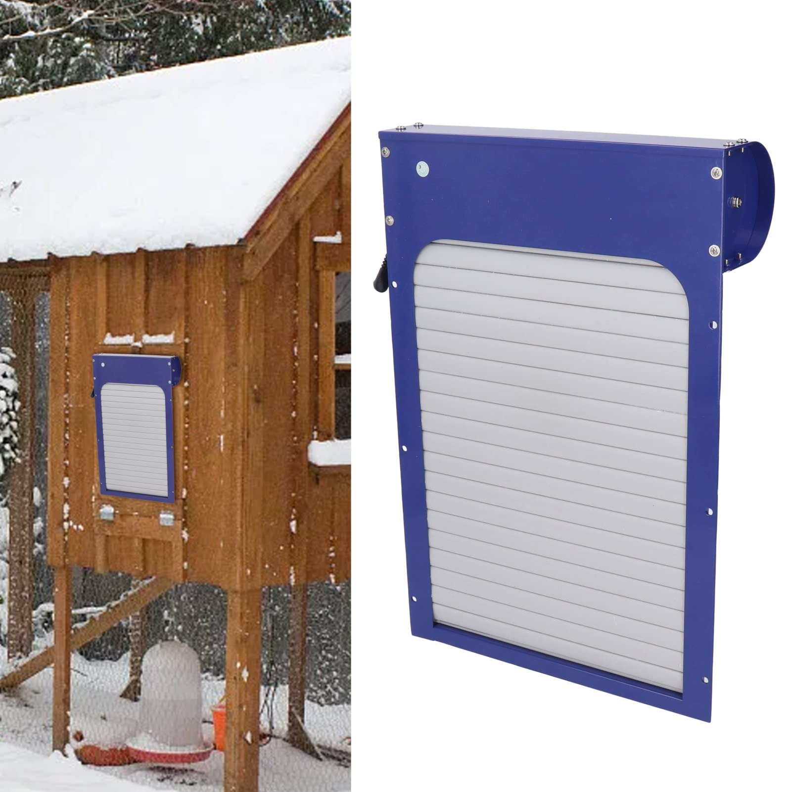 Puerta automática de gallinero con ajuste de tiempo, cortina rodante, abridor de puerta de pollo para ganso de pato