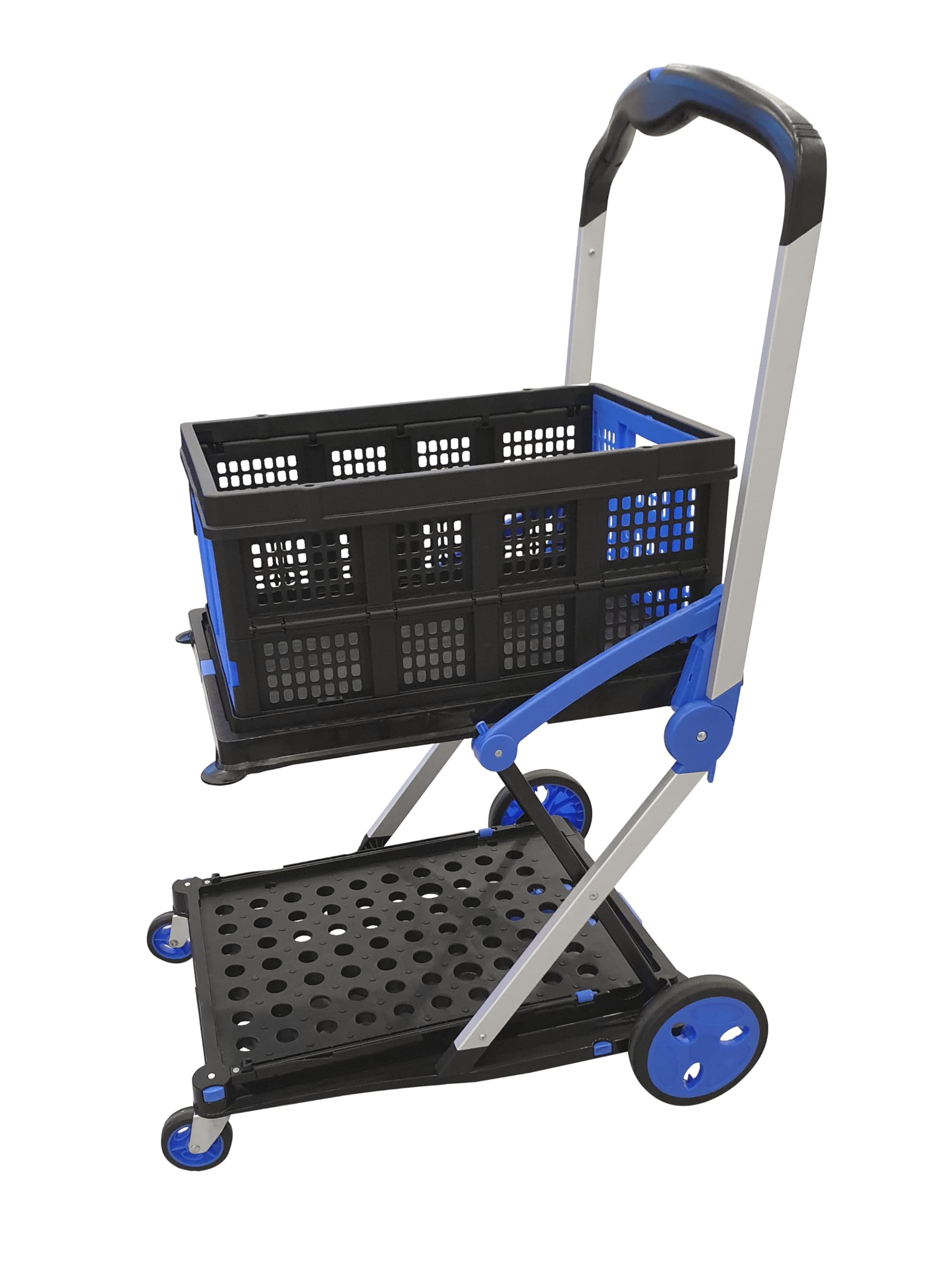 Chariot Repliable Porte bac - 800X610 X ht 1060mm alu + PP