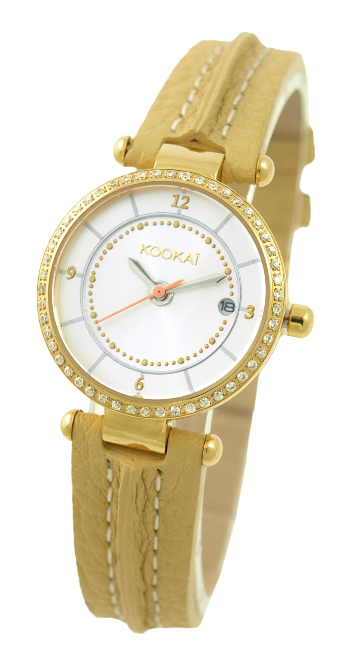 Montre Femme Kookaï Neuve - Bracelet Cuir Vieilli, Mouvement Quartz, Avec étiquette