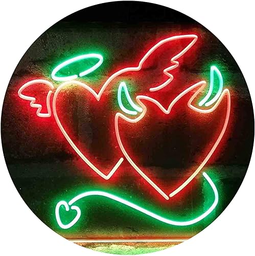 ADVPRO St6s43-i4056-gr - Letrero de neón LED (16.0 x 12.0in), color verde y rojo