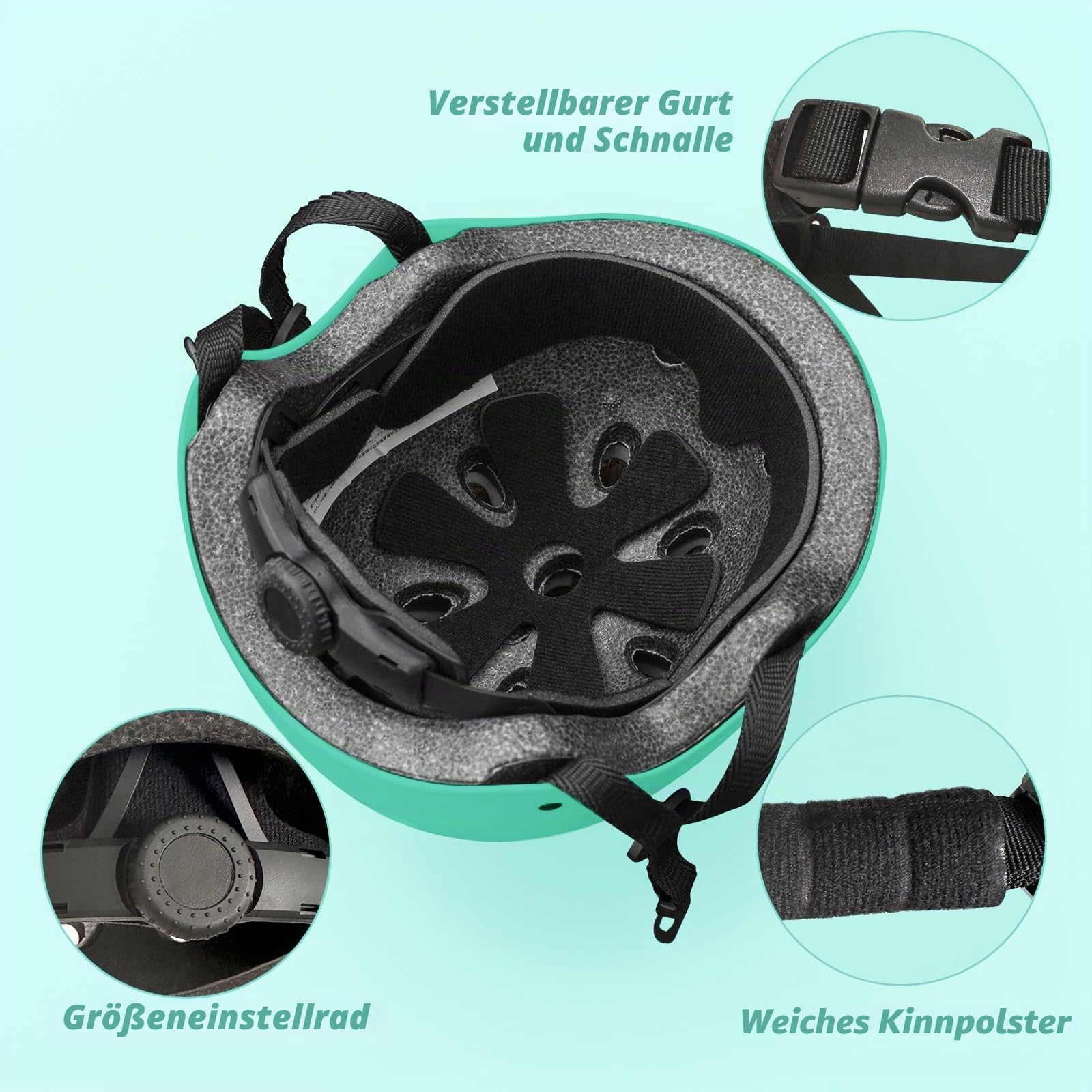 Kinder-Fahrradhelm, Kleinkindhelm für 2-13 Jahre alte Jungen und Mädchen, Kinderhelm für Radfahren, Roller, Skaten