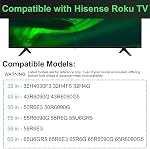 TV Stand for Hisense TV Legs, TV Stand Legs for Hisense 32" 43" 50" 55" 58" 65" Roku TV, for 50R6E3 55R6090G 55R6G 55U6GR5 58R6E3 32H4030F3 65R6090G5, with Screws