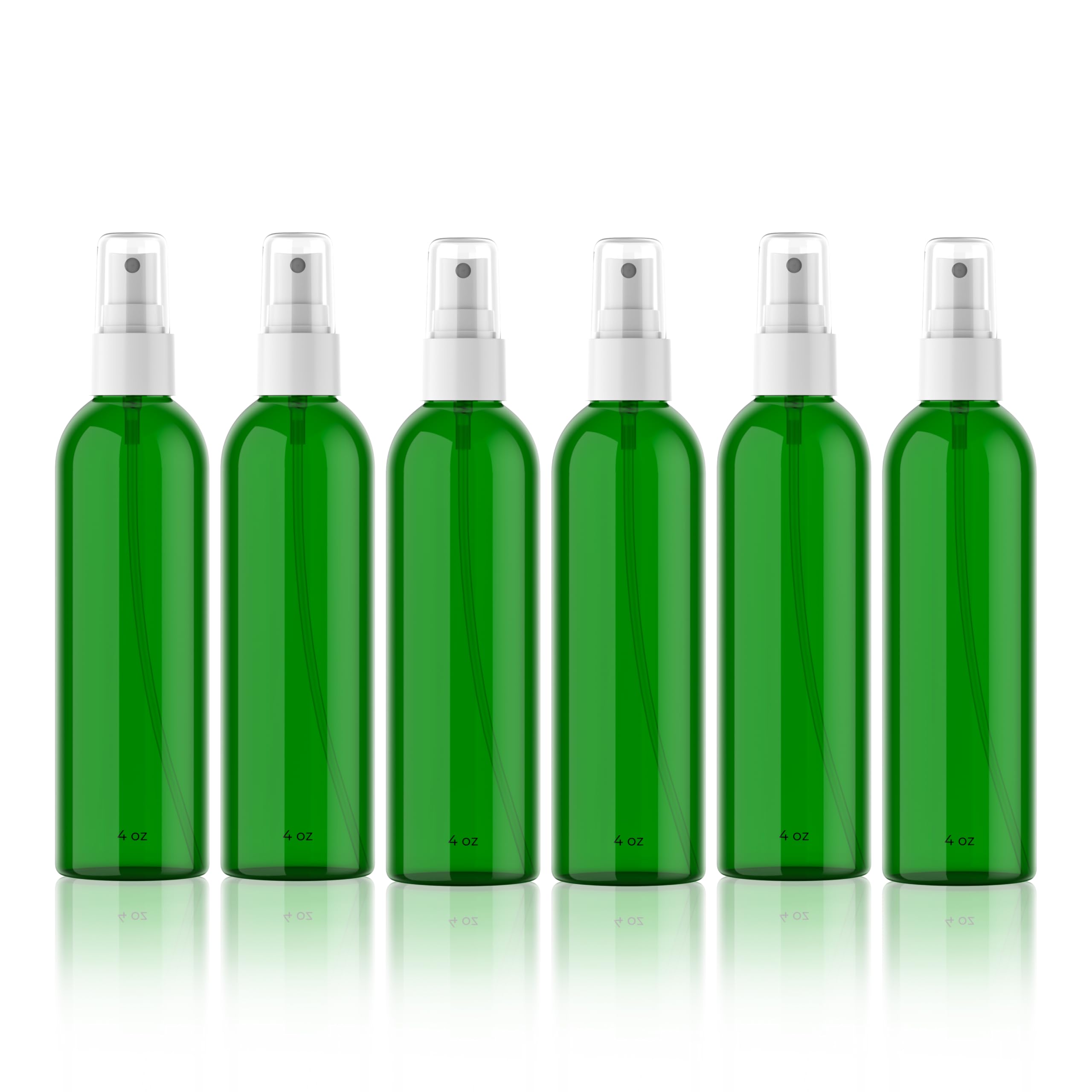 empty cosmo round bottles with fine mist sprayer plastic refillable containers for crafters, hair spray, hand sanitizer, cleaning products, aromatherapy & body sprays
