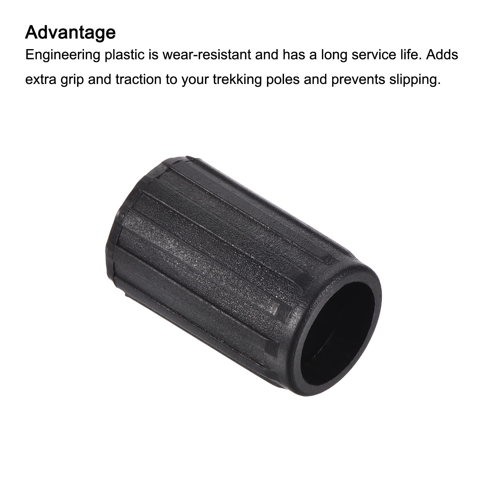 Accessoires Ski PATIKIL 10mm Randonnée Pôle Pointe Accessoires, 4Pcs Aluminium Alliage Marche Bâton Barre Protections Remplacement Pour Randonnée Marche Escalade Baton Randonnée