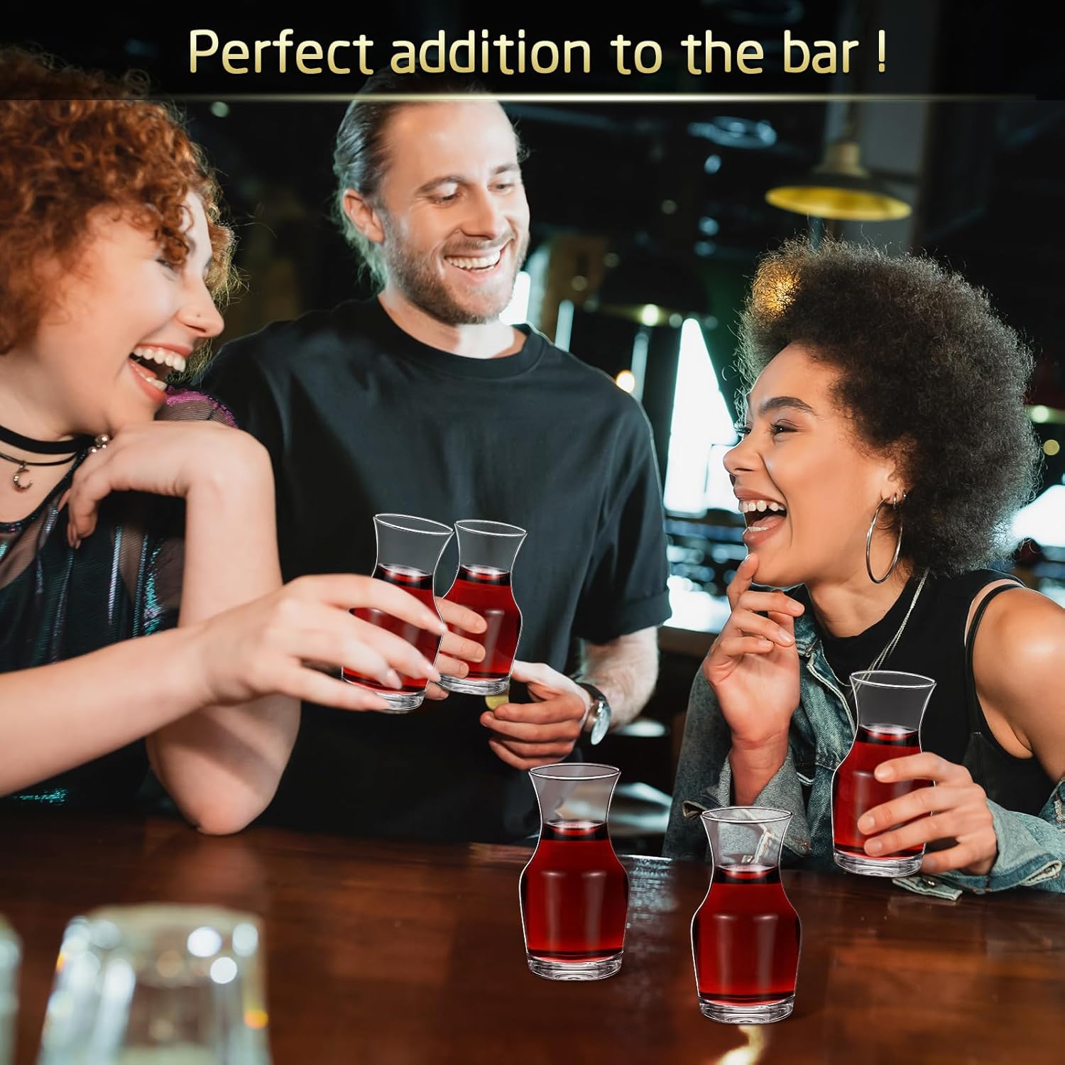 Remagr 36 Pack Single Serving Wine Carafe Glass Small Mini Carafe Individual Wine Refill Decanter for Dinner Parties Tastings Bars Restaurants (6.5 oz)