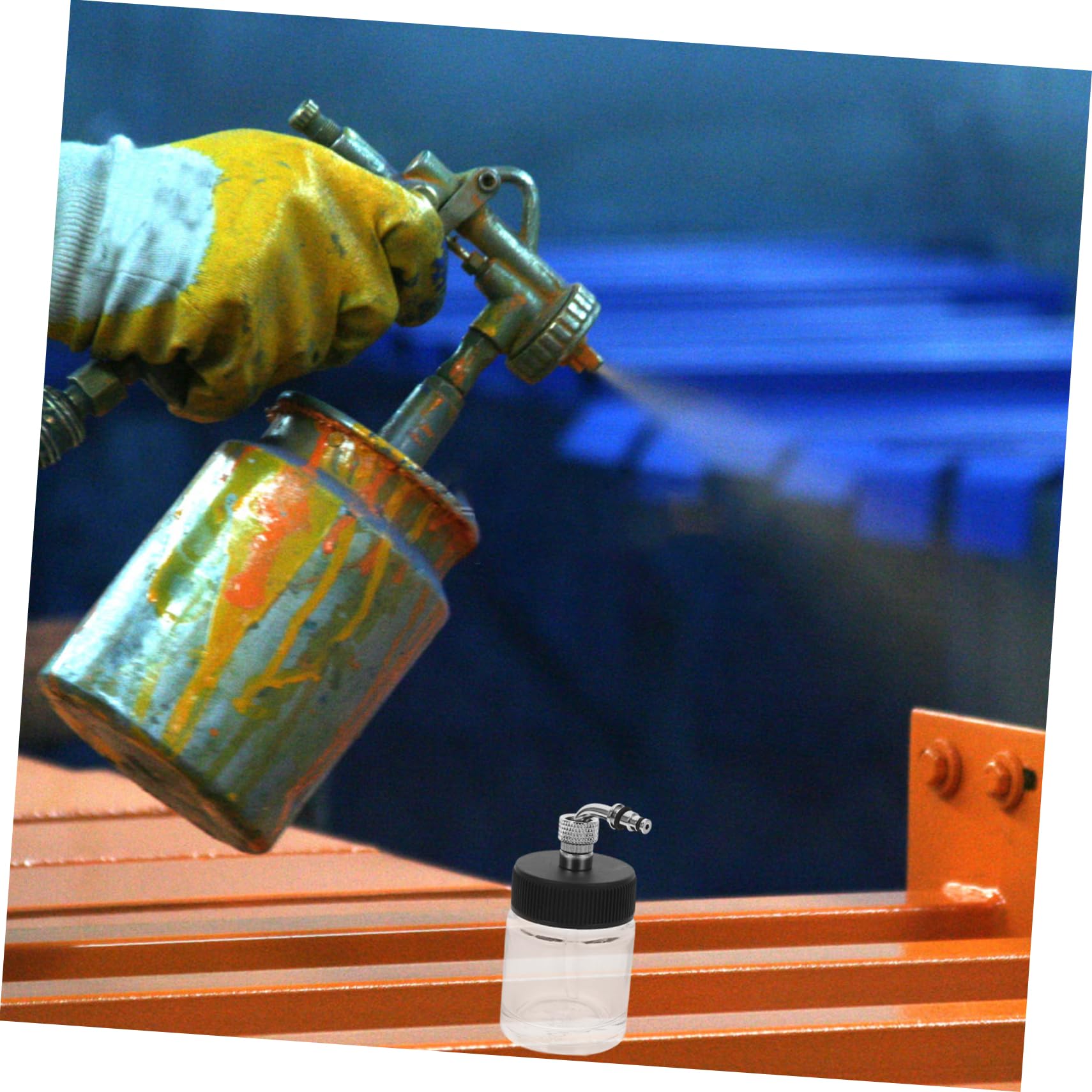 PRETYZOOM Airbrush Glass Bottle Refillable Spray Paint Container for Precise Application for Models and Projects Durable and Practical Paint Storage