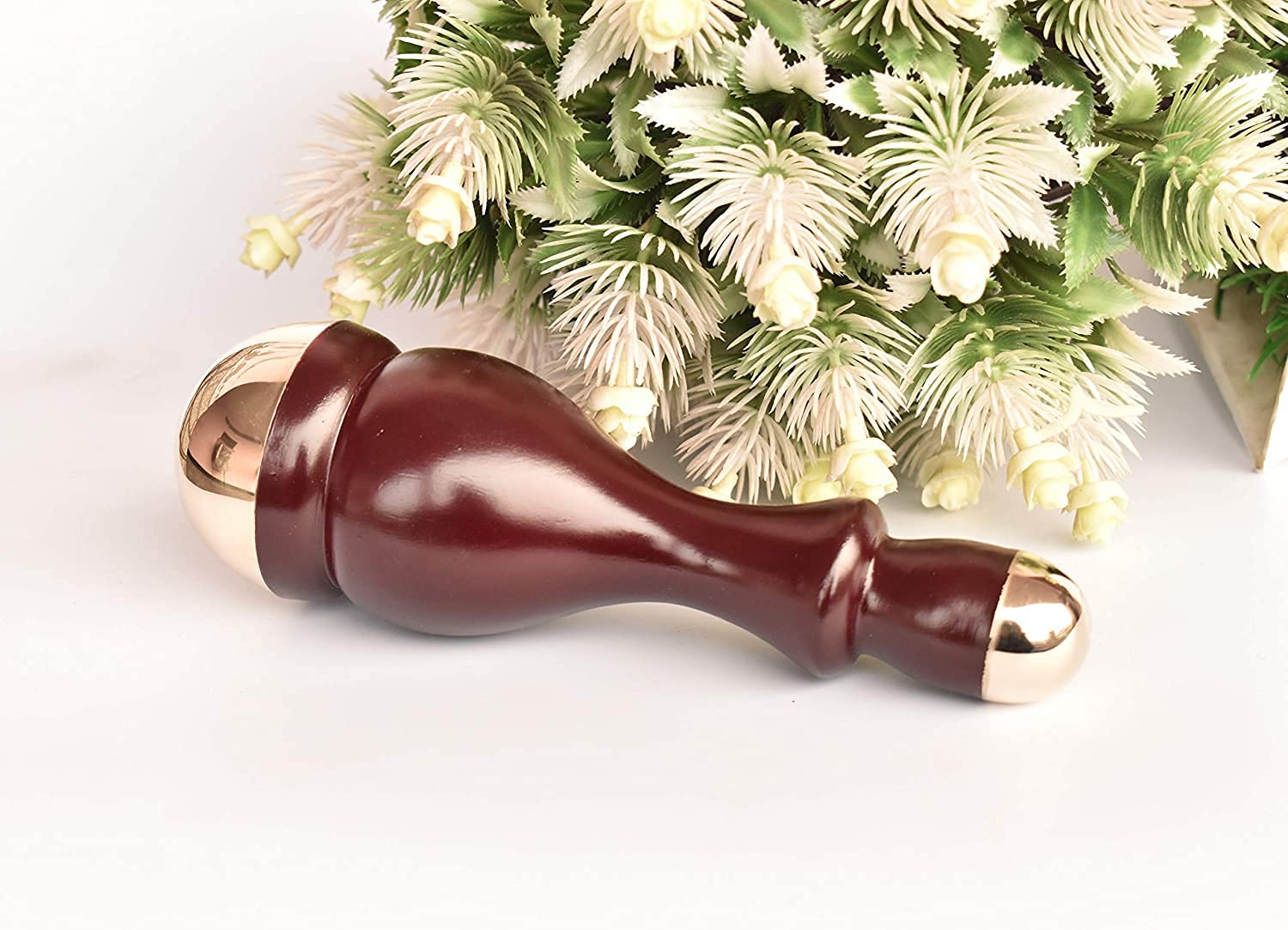 Masseur pour le corps et les pieds Kansa Wand avec manche en bois pour la désintoxication et la relaxation profonde Baguette Kansa