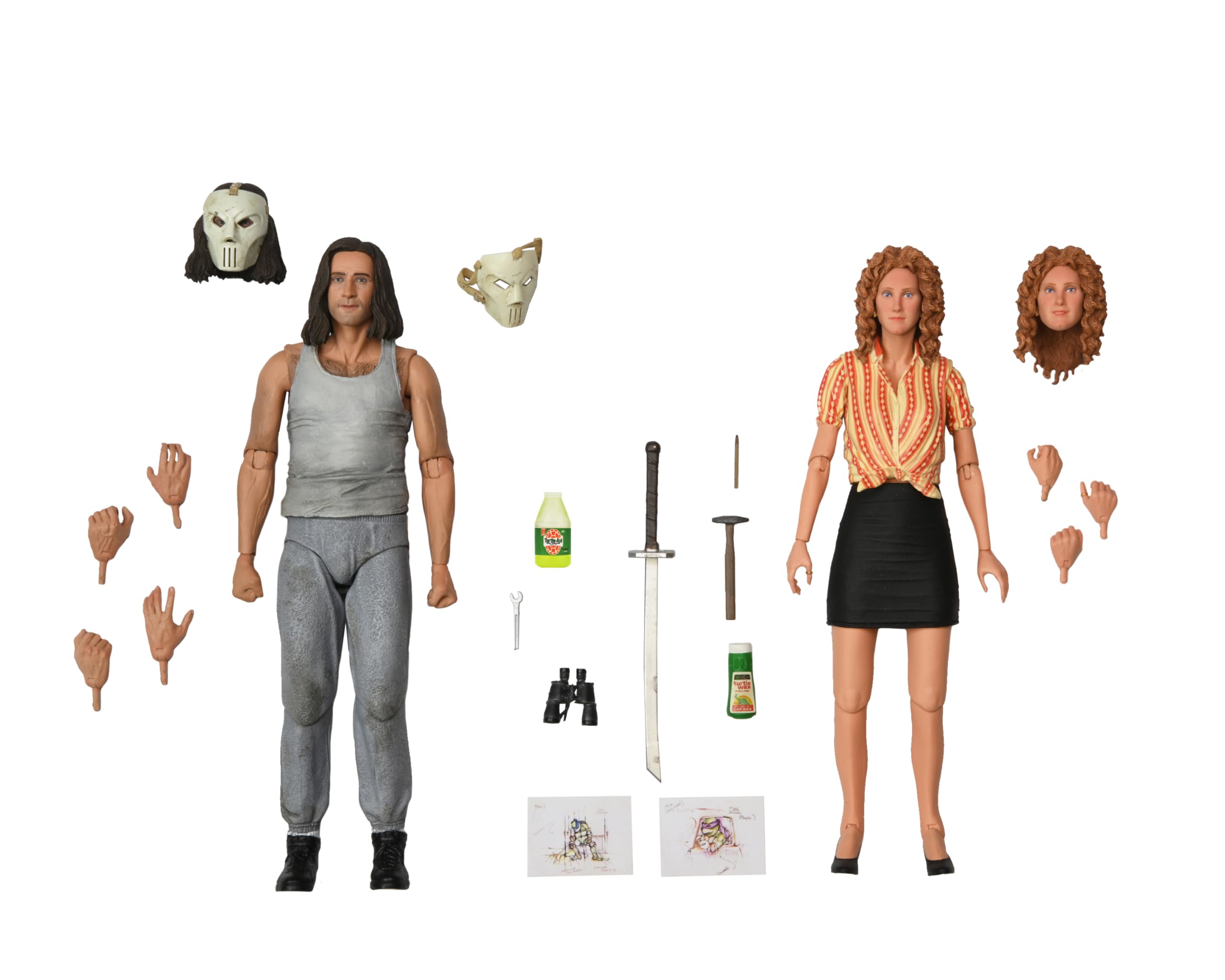 NECA Official-TMNT 1990 Movie April O'Neal & Casey Jones Ultimate 7" Action Figures 2 Pack