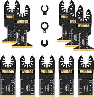 Titanium Oscillating Saw Blades,10PCS Universal Multitool Blades,Oscillating Tool Blade for Metal Wood Cutting,Multi Tool Blades Fit Dewalt Bosch Milwaukee Ryobi Rockwell Fein