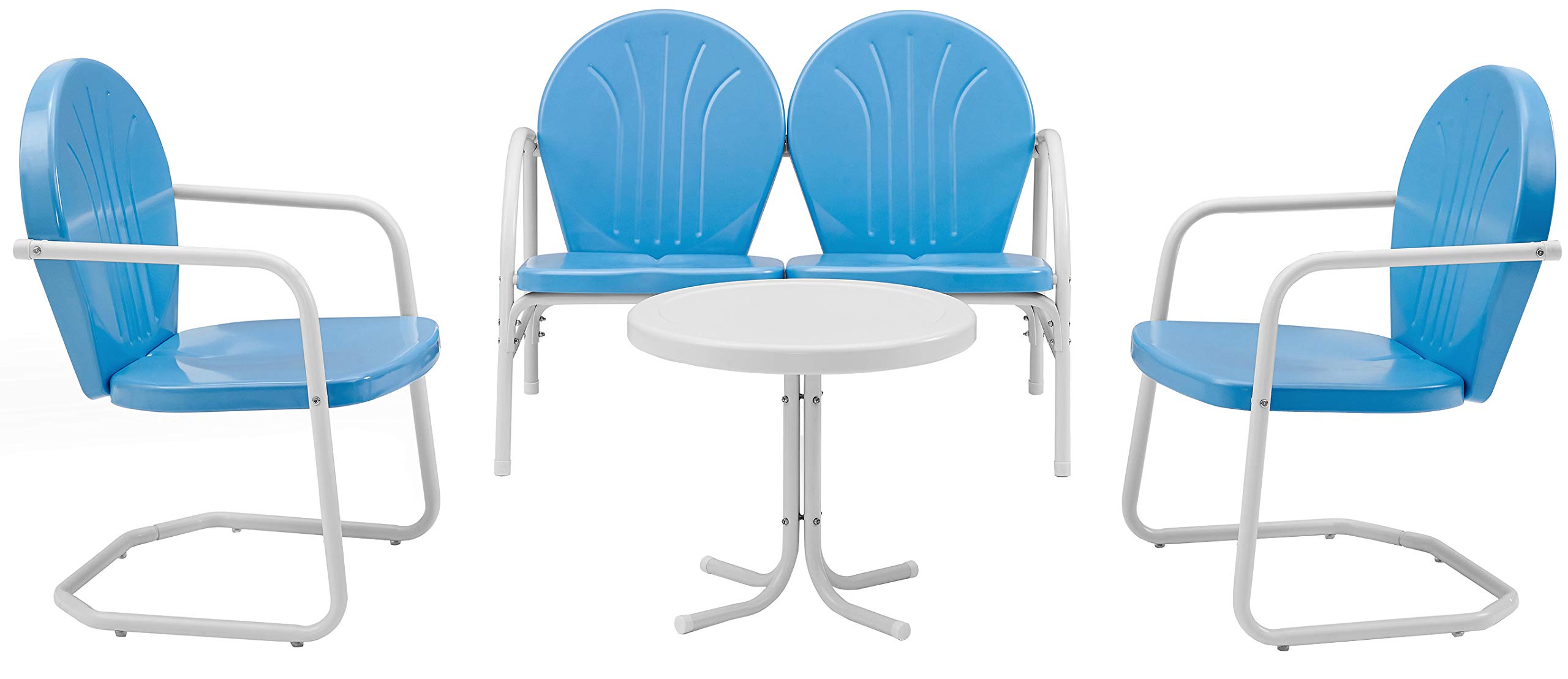 Amazon.com: Crosley Furniture Griffith 4-Piece Retro Metal Outdoor