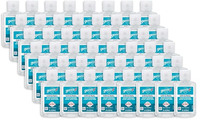 Germ-X Non-Drying Moisturizing Gel Hand Sanitizer with Vitamin E, Bulk Mini Travel Size