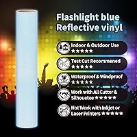 Vista 6 de AHIJOY Vinilo adhesivo permanente reflectante azul de 12 pulgadas x 5 pies, vinilo adhesivo para autos, bicicletas, calcomanías, pegatinas, señales