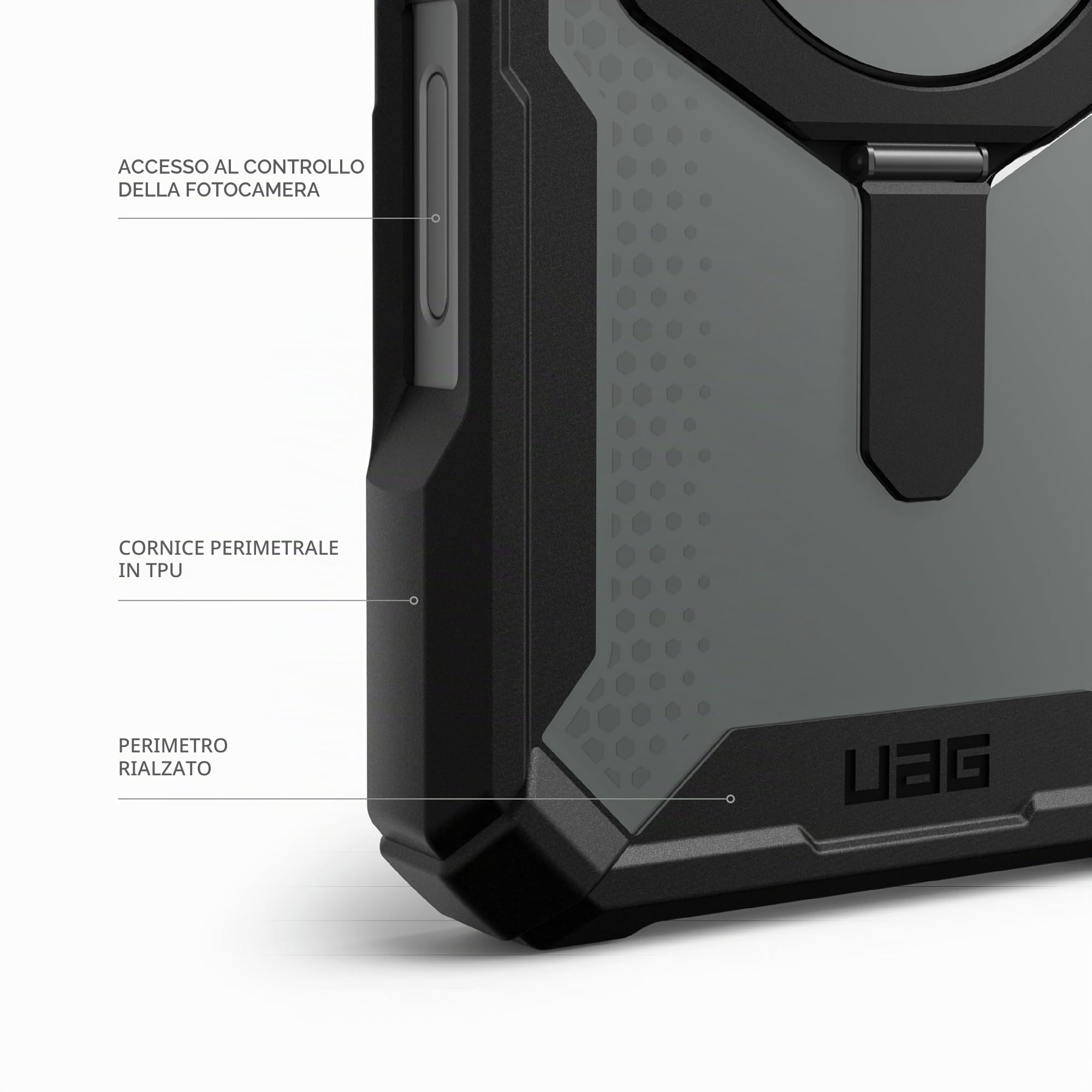 URBAN ARMOR GEAR UAG - Custodia protettiva progettata per iPhone 16 Pro Max da 6,9 pollici, compatibile con ricarica MagSafe e cavalletto, robusta, antiurto, antiscivolo, di grado militare,