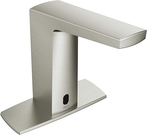 Miniatura 3 de American Standard 7025203.295 Paradigm Selectronic Grifo integrado con mezcla sobre la cubierta, alimentado por batería, 0.35 gpm, níquel cepillado