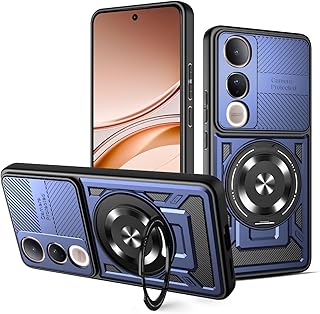 Case Cover Shock Resistant UNBLACK Protect Camera TPU + PC Compatible with Vivo V50 Lite (Blue)