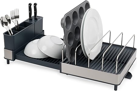 Joseph Joseph Extend Max Steel Expanding Dish Drying Rack, high