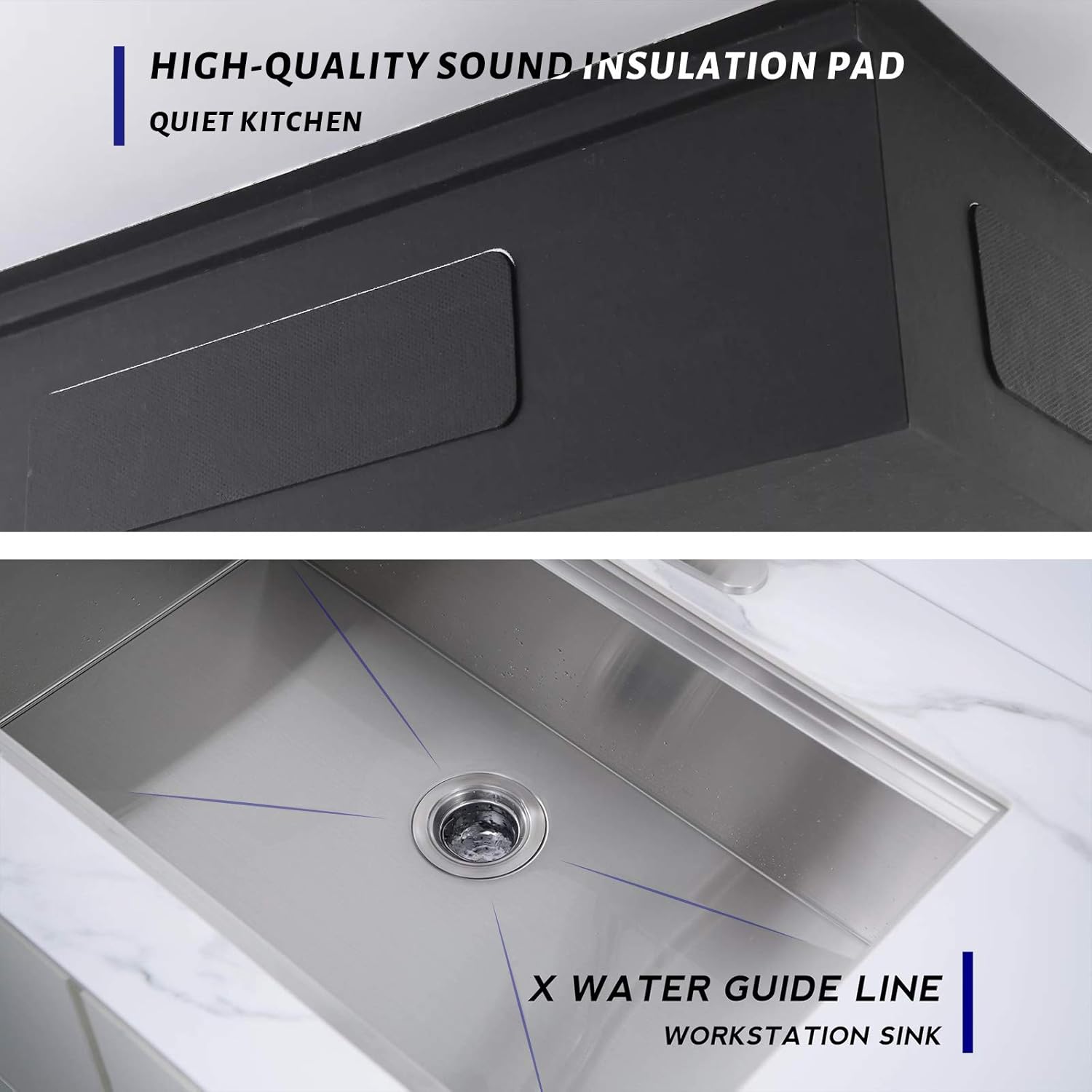 🔥 Hot Deals 32 x 19 x 9 inch Undermount Kitchen Sink, Workstation Ledge 18 Gauge Stainless Steel Sink Modern Single Bowl Kitchen Sink
