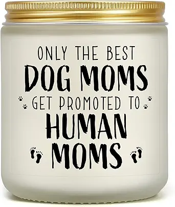New Mom Gifts for Pregnant Women, Funny Dog Mom Pregnancy Gift for Expecting Moms, Mother to be Gift for First Time Mommy, Congrats on Pregnancy Candle Present for Wife Friend Sister