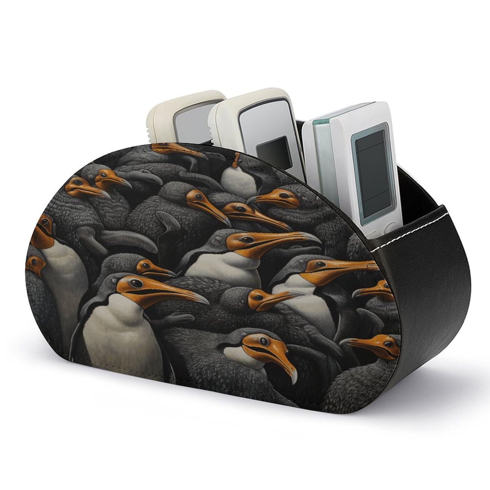 Btcowzrv Style A Group Of Penguins Remote Control Holder With 5 Compartments