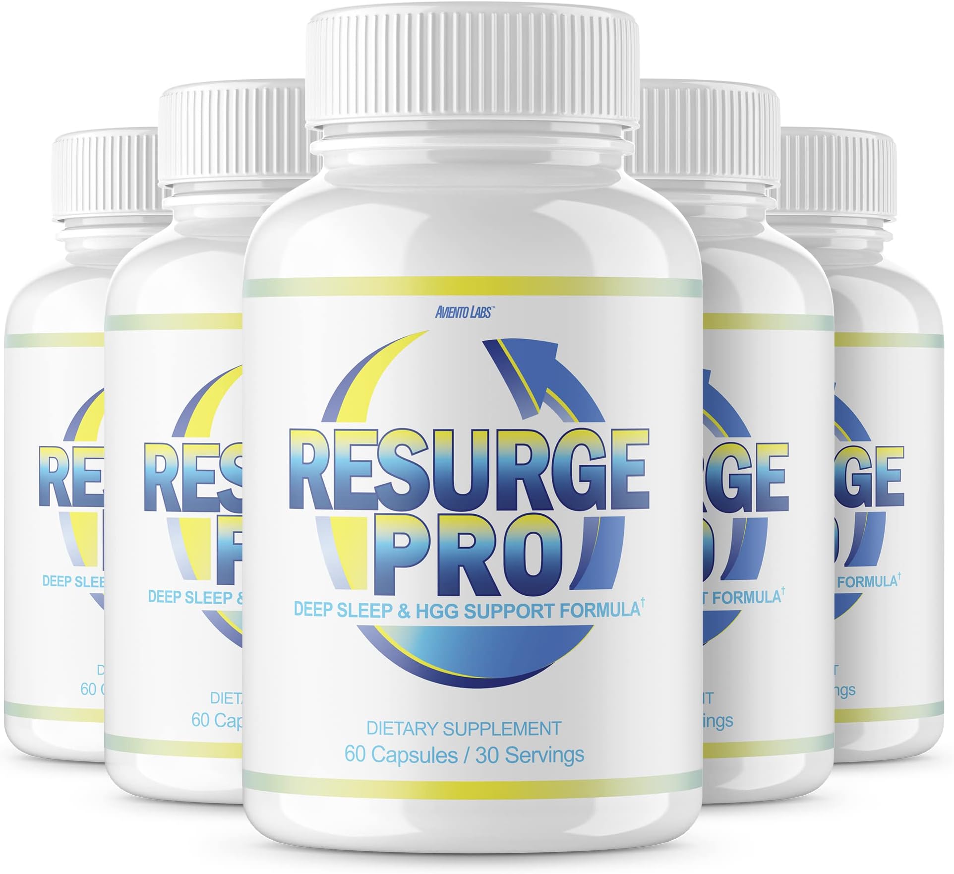 (5 Pack) Resurge Pro Deep Sleep and High Support Formula, Advanced Resurge Supplement Capsules, 5 Bottle Package, 5 Month Supply (300 Capsules)