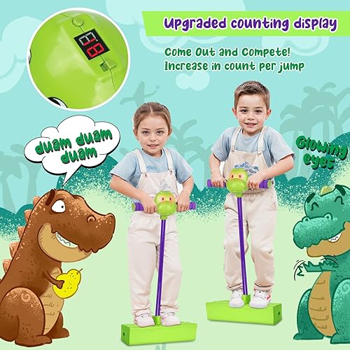 Miniatura 2 de Palo de dinosaurio con cuenta, voces de aliento, música y luz para niños de 3 a 10 años, juguetes de espuma para niños y niñas de hasta 250 libras,