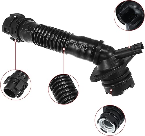 Miniatura 5 de X AUTOHAUX 11127584128 Manguera de ventilación del cárter del coche de la cubierta de la válvula para BMW X3 X5 X6 2011-2017 para BMW X1 2013-2015