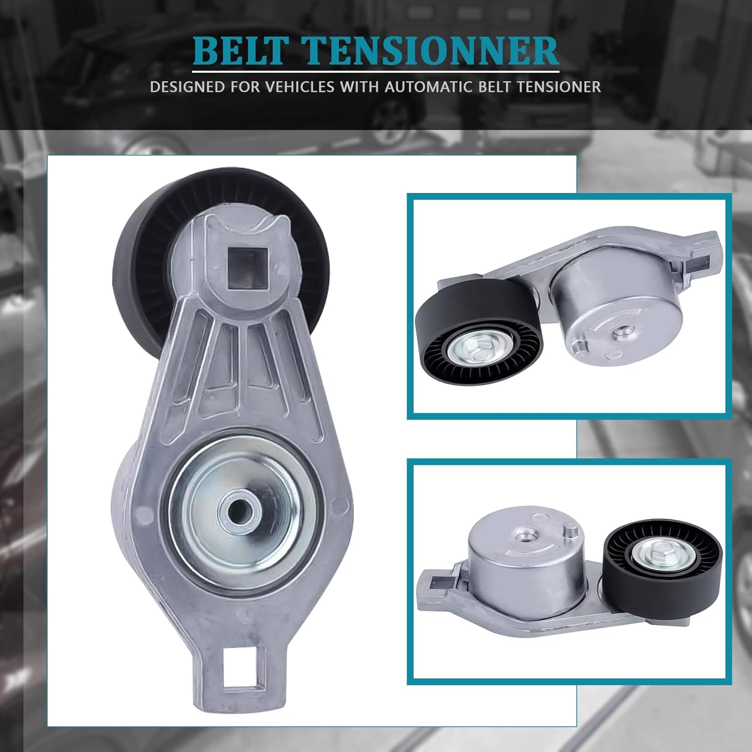 IRONTEK 4861277AB Belt Tensioner Pulley Assembly fit for Chrysler (2001-2007 Town & Country/ 2001-2003 Voyager), for Jeep (2002-2005 Liberty/ 2003-2006 Wrangler)#38185 38018 49024 89280