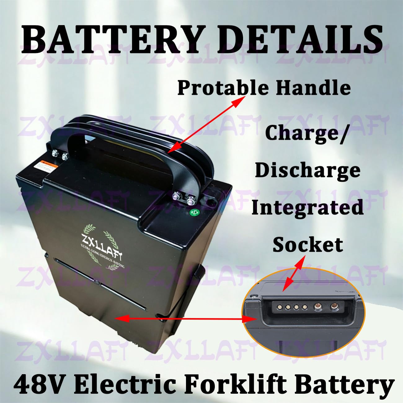 Elektrische Gabelstapler-Lithiumbatterie 48V 20Ah 30Ah Elektrohubwagen mit Batterie für EPL205Z Wiederaufladbare Batterien für MT16/20 Teleskoplader mit Griff