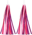 PATIKIL Bike Streamers, Colorful Scooter Handlebar Tassels Grips Ribbon Accessories Decorations for Girls Bicycle Tricycle Handles, Pink Purple